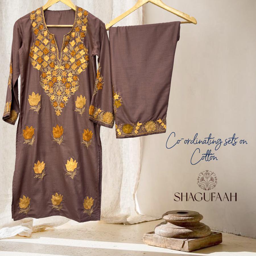 vibrant brown coord set