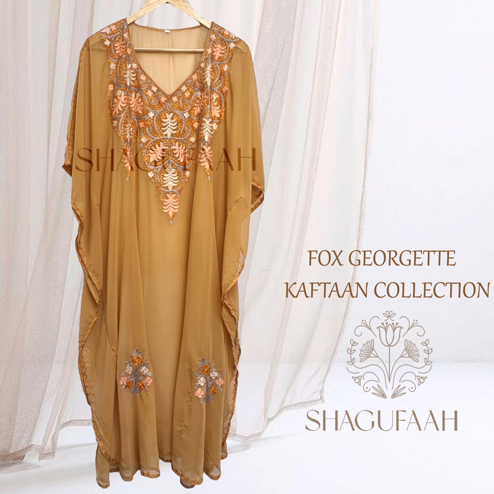 Brown Georgette Kaftan