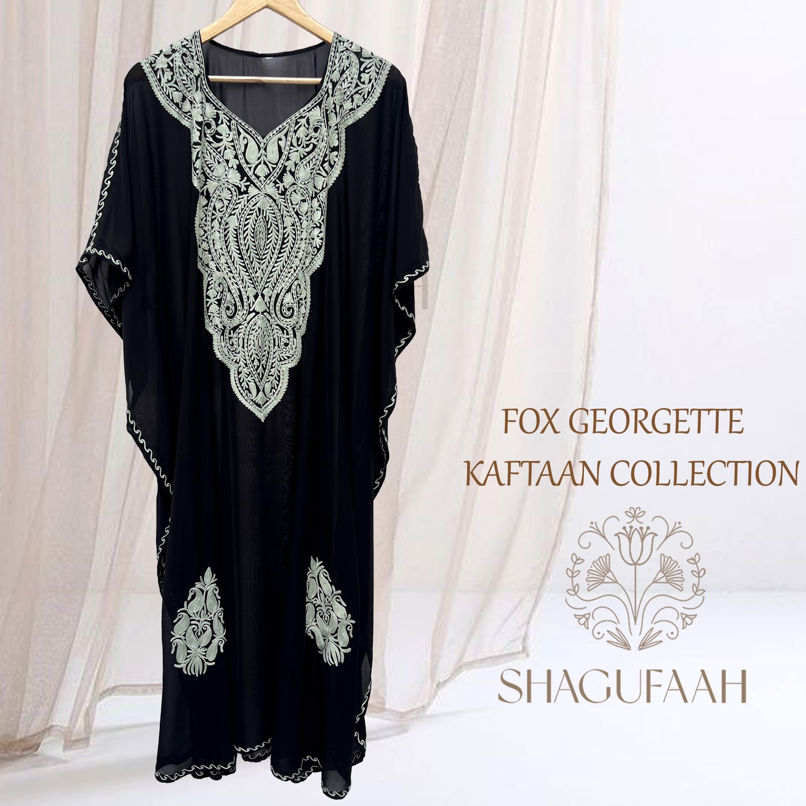 Black Georgette Kaftan