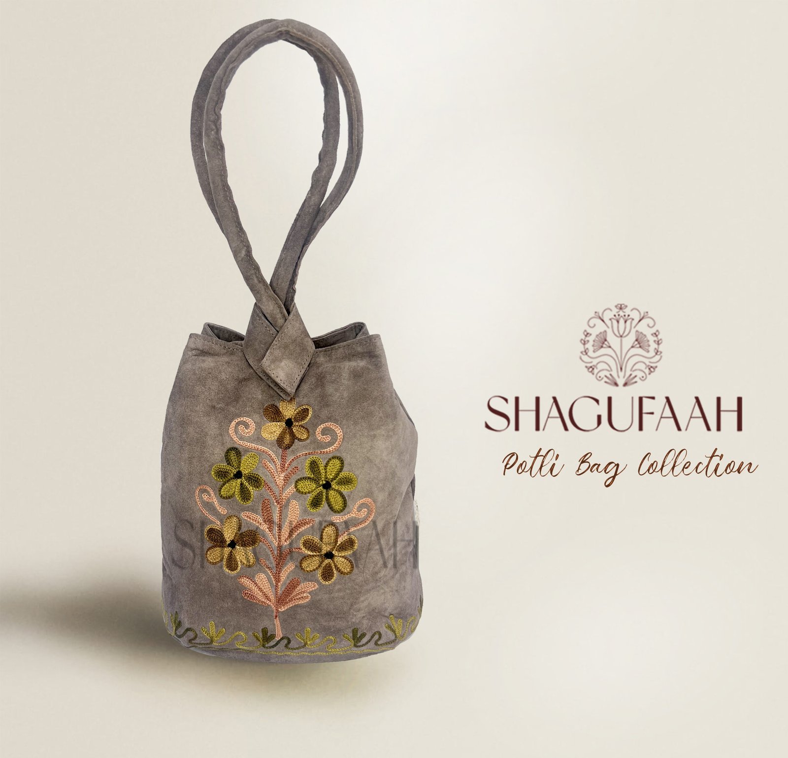 grey potli bag