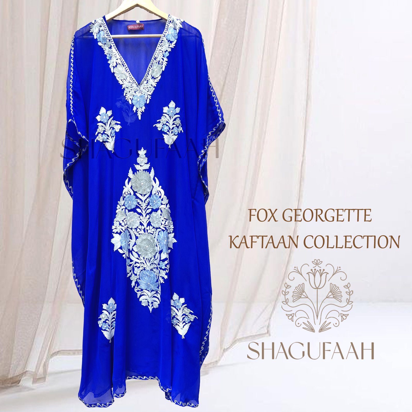 Royal Blue Georgette Kaftan